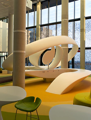 休息厅艺术接待台