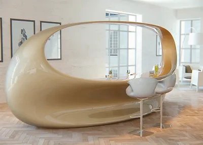 GRC艺术造型吧台：让空间流动起来的视觉引擎